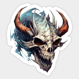 Demonic skull Sticker